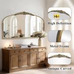 Vintage Baroque 48"x30" Ornate Metal Mirror