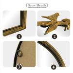 Gold Vintage Arched Mirror with Ornate Frame