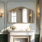 Vintage Baroque 48"x30" Ornate Metal Mirror