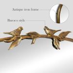 Gold Vintage Arched Mirror with Ornate Frame