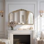 Vintage Baroque 48"x30" Ornate Metal Mirror