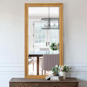 Large Antique Gold Mirror for Living Spaces