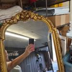Vintage French Rococo Gold Wall Mantle Mirror