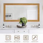 Large Antique Gold Mirror for Living Spaces