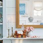 Large Antique Gold Mirror for Living Spaces