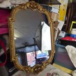 Vintage French Rococo Gold Wall Mantle Mirror