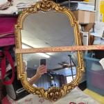 Vintage French Rococo Gold Wall Mantle Mirror