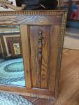 Antique Wooden Frame Beveled Glass Wall Mirror