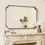 Vintage Gold Baroque Mirror for Fireplace Mantel