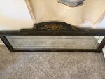 Antique Etched Glass Buffet Mantle Mirror