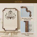 Vintage Gold Baroque Mirror for Fireplace Mantel