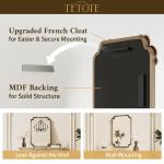 Vintage Gold Baroque Mirror for Fireplace Mantel