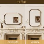 Vintage Gold Baroque Mirror for Fireplace Mantel