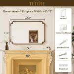 Vintage Gold Baroque Mirror for Fireplace Mantel