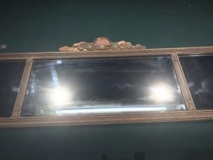 Vintage 3-Panel Nurre Wooden Wall Mantel Mirror