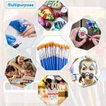 50 Flat Paint Brushes for Acrylic and Watercolor