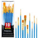 10-Piece Acrylic and Watercolor Brush Set
