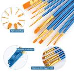 10-Piece Acrylic and Watercolor Brush Set