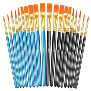 20 Piece Acrylic and Watercolor Brush Set
