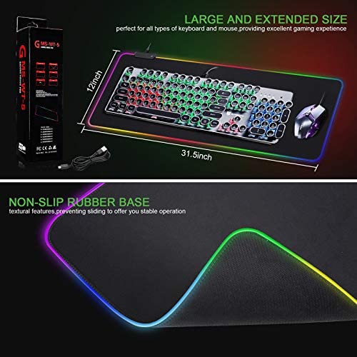 Large RGB LED Gaming Mouse Pad