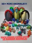 10 Pack Mystery Mini Animal Figurines Collection