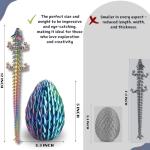 12" Articulated Crystal Dragon Inside 5.1" Egg