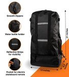 Waterproof Skateboard Backpack for Longboards and Gear