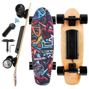 Caroma Electric Skateboard with Remote Control, 350W Motor