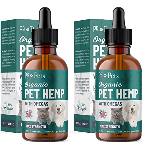 Organic Hemp Oil for Dogs and Cats - 2 Pack
