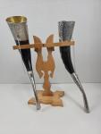 Georgian Drinking Horns with Stand for Display