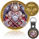 Odin Norse Mythology Challenge Coin Keychain Gift