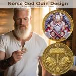 Odin Norse Mythology Challenge Coin Keychain Gift