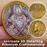 Odin Norse Mythology Challenge Coin Keychain Gift