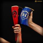 Red Viking Drinking Horn for Beer and Mead