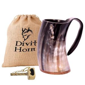 Authentic Viking Drinking Horn Mug with Gift Sack