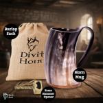 Authentic Viking Drinking Horn Mug with Gift Sack