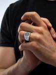 Sterling Silver Viking Battle Axe Ring for Men