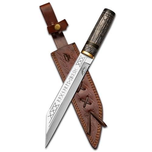 Custom Handmade Viking Seax Knife with Sheath