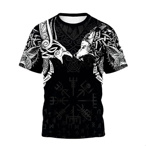Vintage Norse Odin God Rune Viking T-Shirt