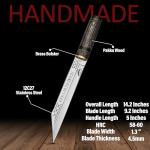 Custom Handmade Viking Seax Knife with Sheath