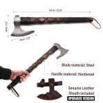 Authentic Viking Bearded Axe with Leather Sheath