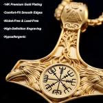 Men's Viking Thor's Hammer Necklace in Gold