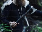 Authentic Viking Bearded Axe with Leather Sheath