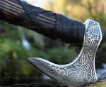 Authentic Viking Bearded Axe with Leather Sheath