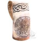 Nordic Viking Tankard Mug with Freyja Design