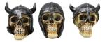 Set of 3 Viking Berserker Skeleton Figurines