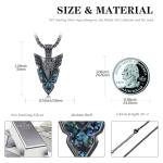 Viking Arrowhead Necklace with Black Abalone Pendant