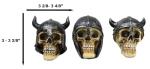 Set of 3 Viking Berserker Skeleton Figurines