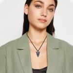 Viking Arrowhead Necklace with Black Abalone Pendant