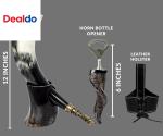 Ox-Horn Viking Drinking Horn with Stand and Holder